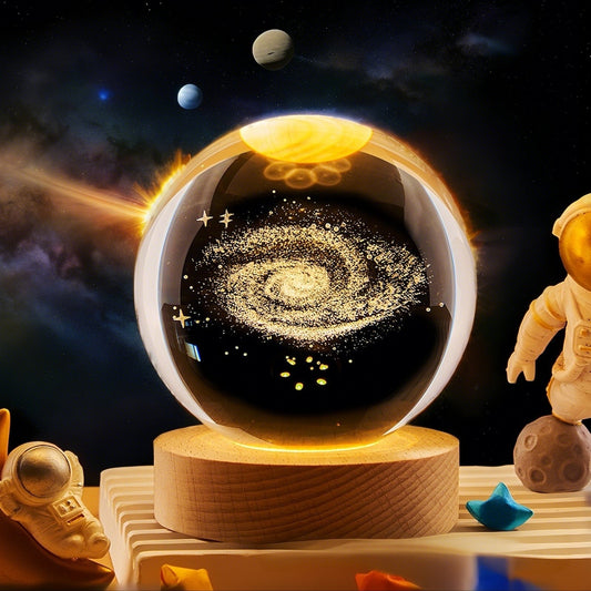 Solar System Crystal Night Lamp -Light Up Your Universe