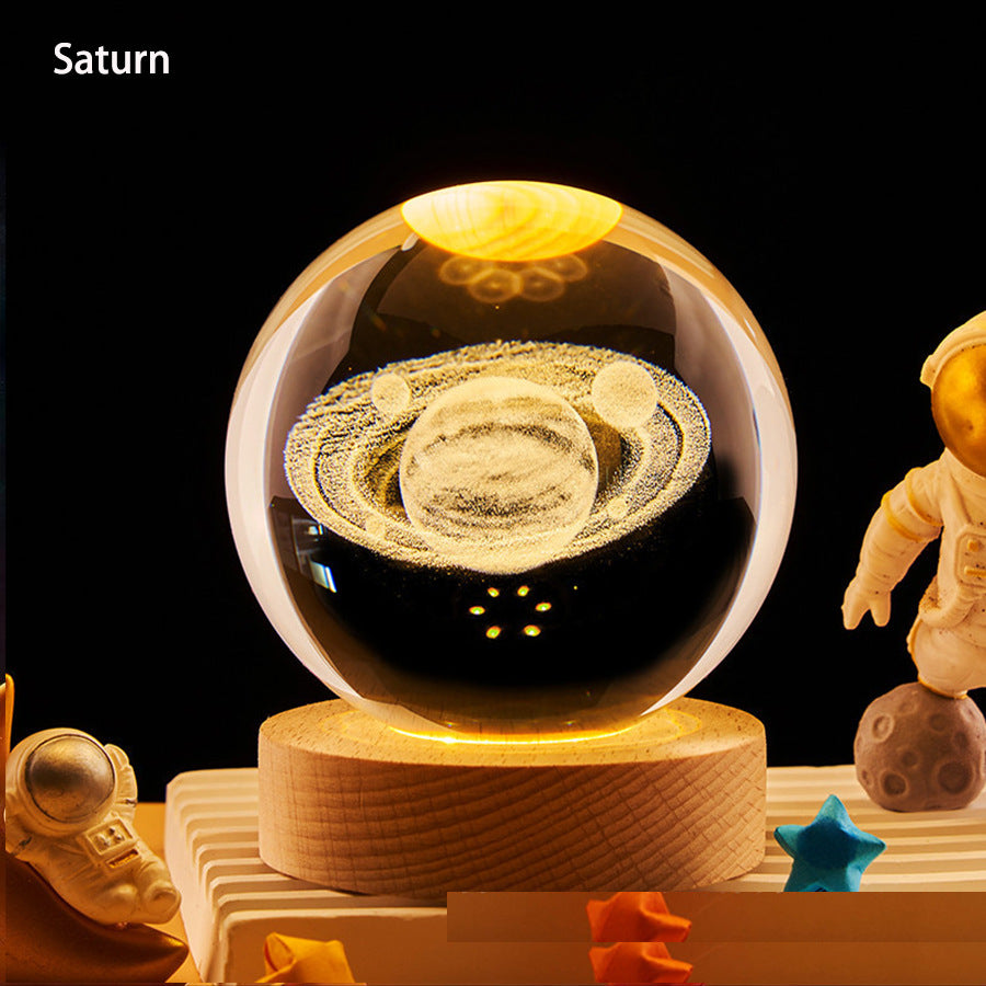 Solar System Crystal Night Lamp -Light Up Your Universe