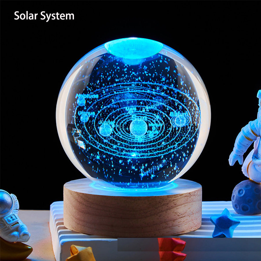 Solar System Crystal Night Lamp -Light Up Your Universe