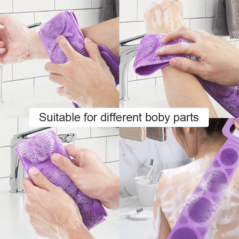 Gentle Silicone Back Scrubber Belt - Effortless Clean, Luxurious Feel