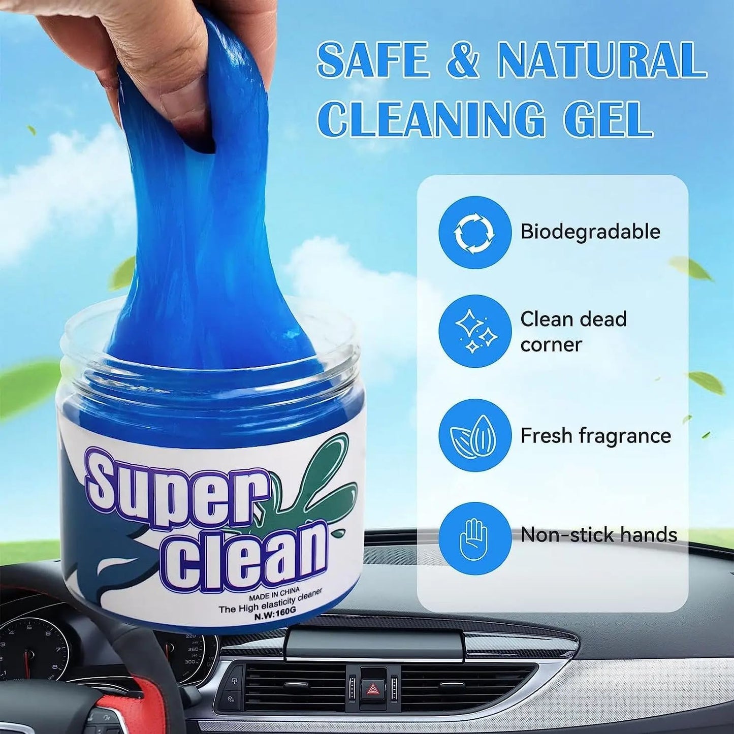 Magic Car Cleaning Gel – Reach Every Nook Easily