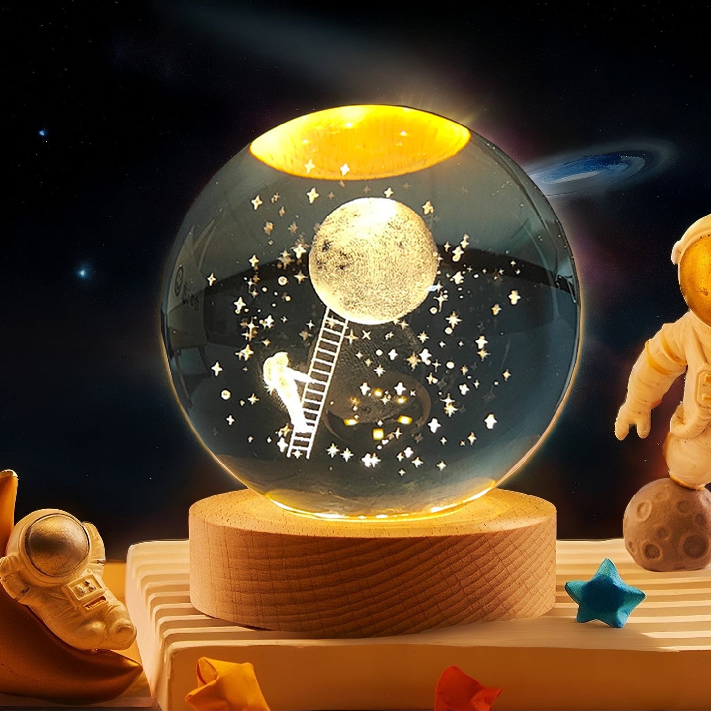 Solar System Crystal Night Lamp -Light Up Your Universe