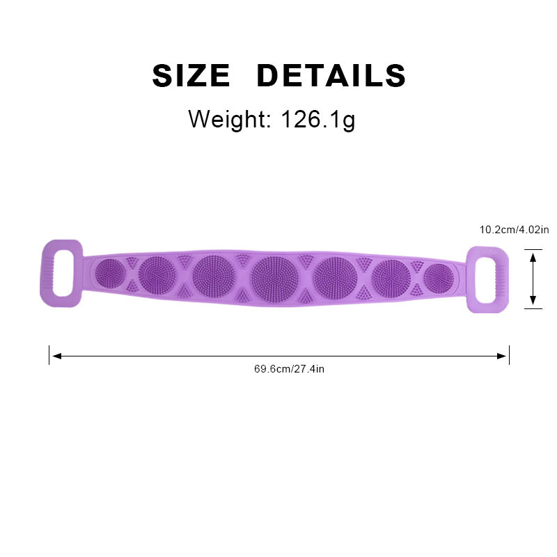Gentle Silicone Back Scrubber Belt - Effortless Clean, Luxurious Feel