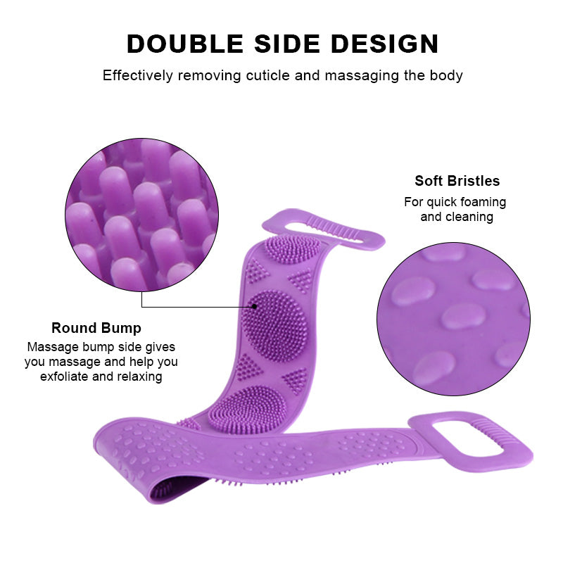 Gentle Silicone Back Scrubber Belt - Effortless Clean, Luxurious Feel